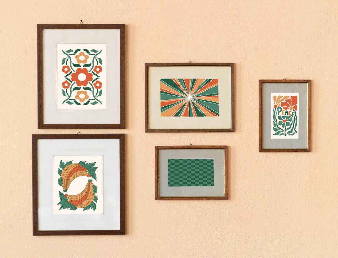 Hand Drawn Colorful Wall Posters – A4 Digital Art Set (10 Prints) - Etsy