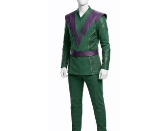Anime Villain Cosplay Suit Green Purple