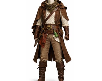 Fantasy Explorer Hooded Coat – Medieval Inspired Cosplay Costume