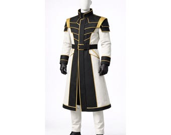 Custom Made Long Coat Costume – Gold Trim Military Design