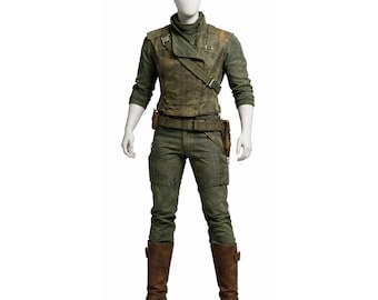 Men’s Tactical Green Combat Suit with Utility Straps