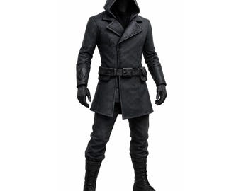 Dark Assassin Style Hooded Coat