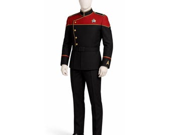 Starfleet Inspired Suit, Black Red Sci-Fi Uniform