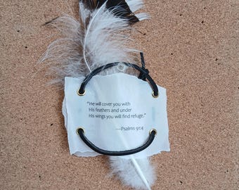 Inspirational He Will Cover You With Feathers Message of Encouragement
