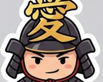 Kawaii Chibi Samurai Stickers - Sengoku Kriegsherren, Japanische Geschichte (Digitaler Download, 8er Pack + Bonus Sticker)