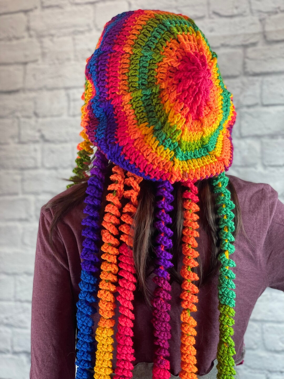 S Threads Moms Crochet Jellyfish Dreadlocks Hat Pick Your Color One