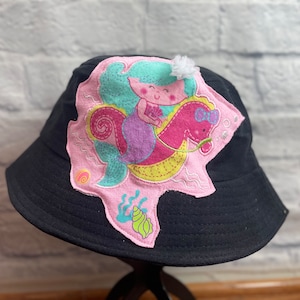 Upcycled Bucket Hat Mermaid One Size Fit by S Threads Boutique