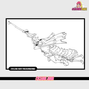 Manga Coloring Sticker Panels – 5-Pack Anime Art Bundle image 5