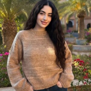 Oversized Pullover kariert Strickmuster | Pullover mit Stehkragen PDF (Digital Download)