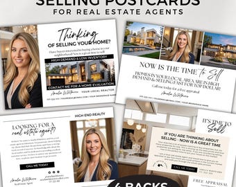 Tarjeta postal de agente inmobiliario, plantilla de anuncio de propiedad, Canva, marketing, recursos digitales, diseño, agente profesional, material editable