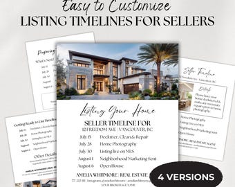Cronograma de preparación de su casa para la venta Guía del vendedor Plantilla de publicación Lista de verificación previa a la publicación Programa de venta de vivienda Imprimible para el agente