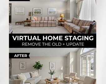 Fotografía de Bienes Raíces Puesta en Escena Virtual Servicio Digital Mejora de Propiedades Edición Profesional Transformación de Salas Espacio Vacío Moderno