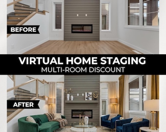 Herramienta de visualización de habitaciones vacías para diseño de interiores, propiedades en línea, puesta en escena virtual de viviendas, servicio digital, mejora de la fotografía inmobiliaria