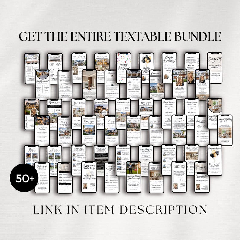Realtor Vendor Template Canva Editable Flyer Design Black White ...