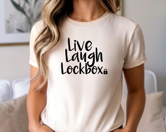 Camiseta de bienes raíces, regalo para agente inmobiliario, cierre de trato, celebración, regalo de cumpleaños, divertida camiseta de humor de caja de seguridad, ropa de algodón para corredor de propiedades.