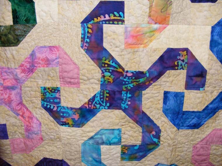 Bright Batiks Quilt in the Monkey Wrench Pattern - Etsy