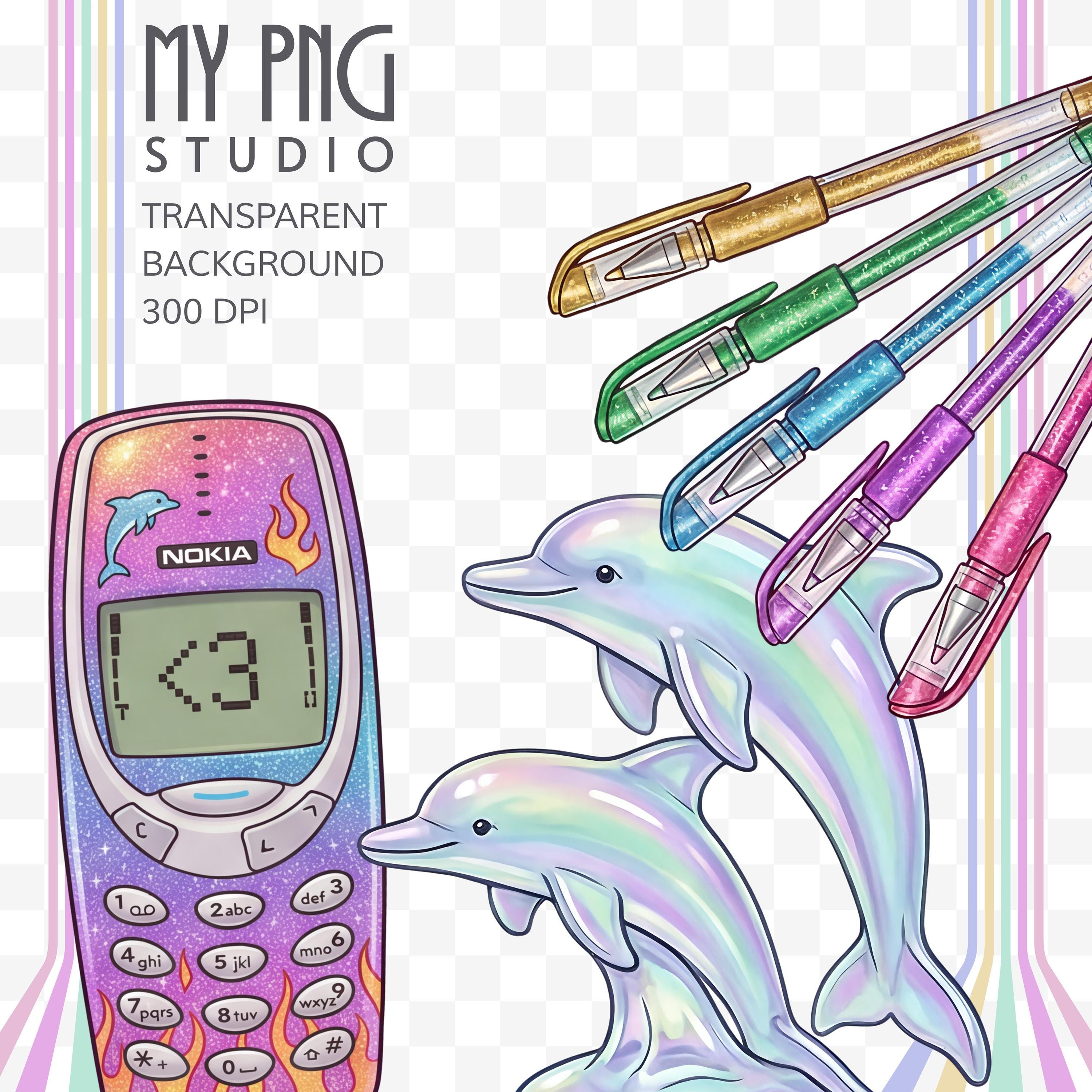 90s + 2000s Clipart Bundle PNG, Y2K Retro, Nostalgia Elements ...