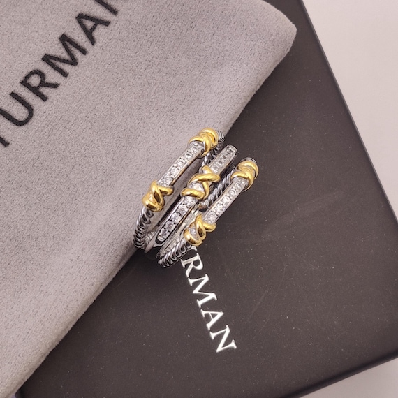 DY Multi-layer Twisted Wire Ring, 925 Sterling Si… - image 4