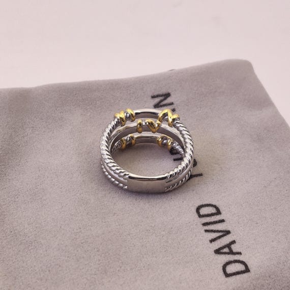 DY Multi-layer Twisted Wire Ring, 925 Sterling Si… - image 8