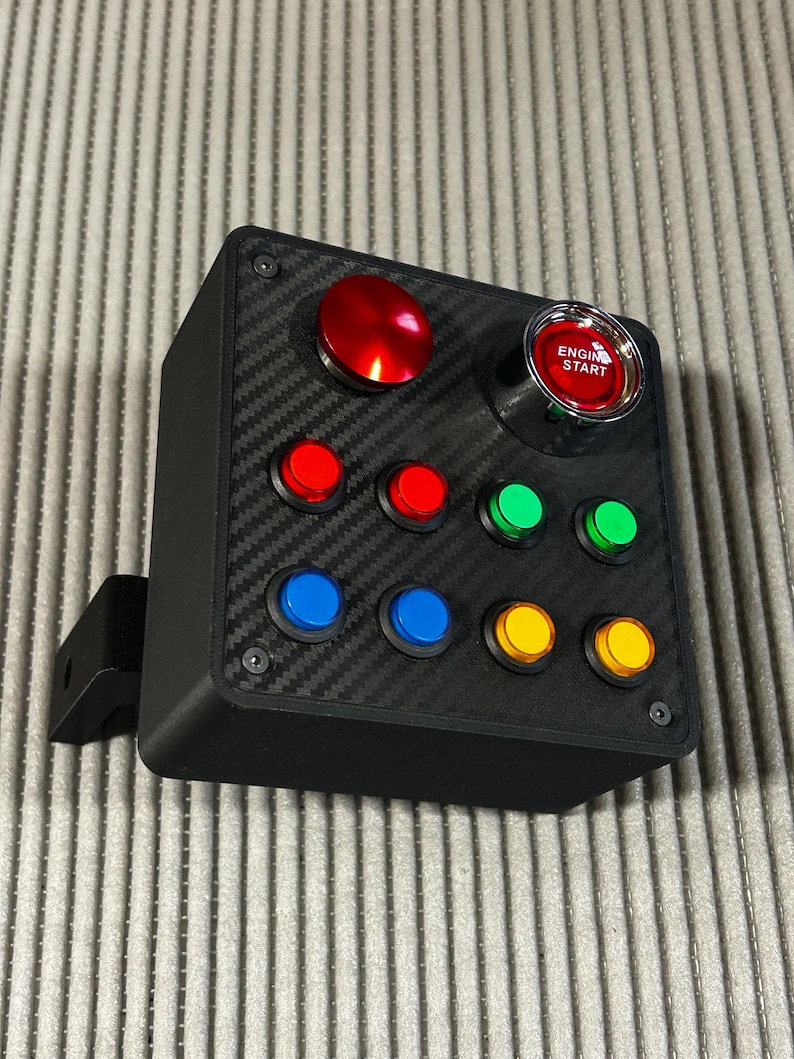 Button Rig Sim Racing Button Box USB β 8 Buttons + Engine Start β Simhub ...
