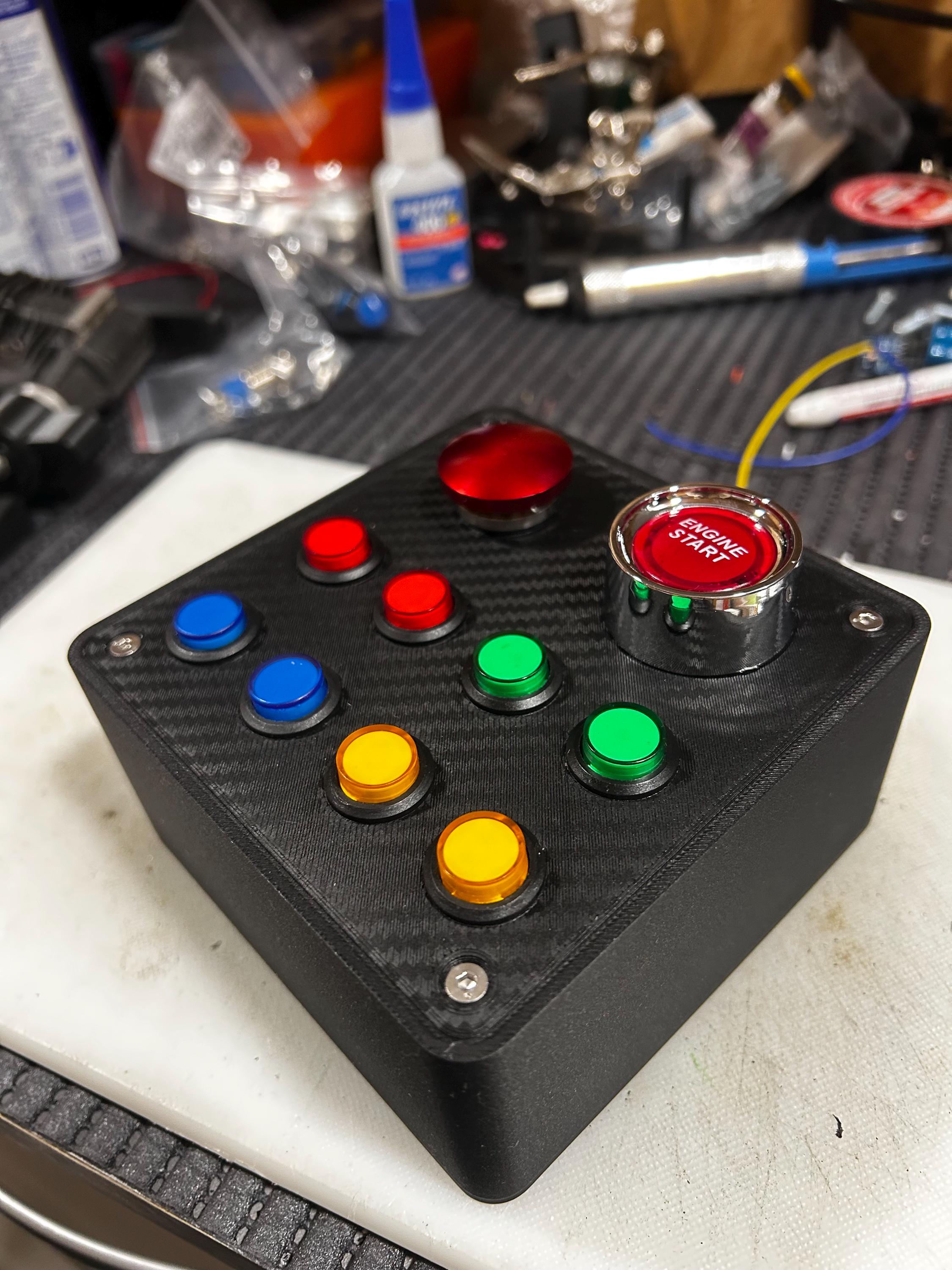 Sim Racing Button Box USB – 8 Buttons + Engine Start – Simhub ...