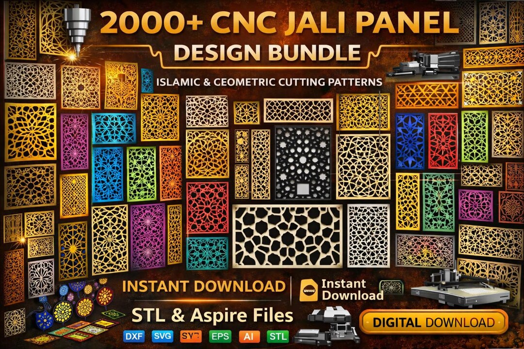 Jali Patterns Cd R 2000+ CNC Jali Panel Designs | Islamic & Geometric | CDR Files Only - Etsy