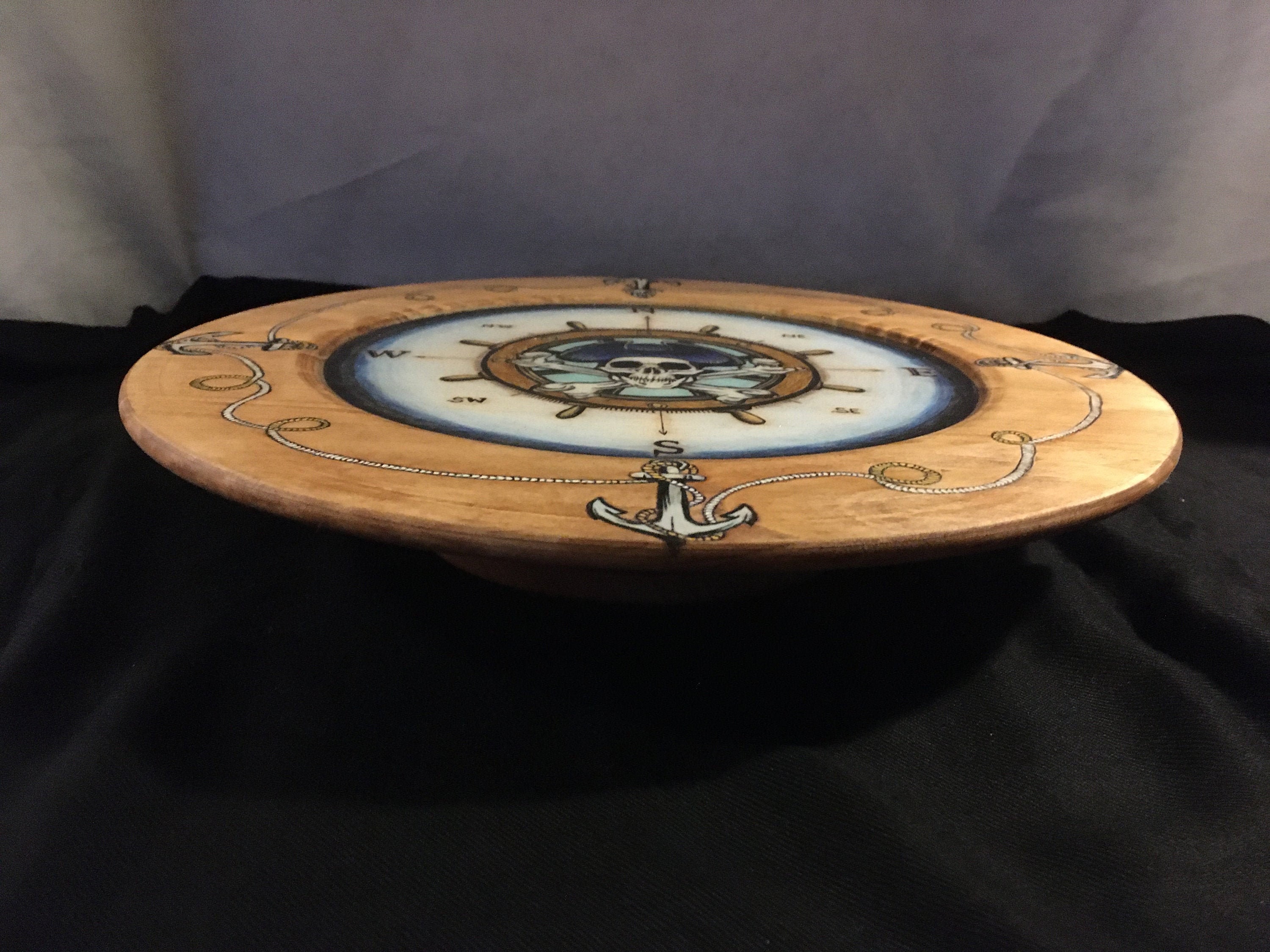 Handbemalte nautische faule Susan | Etsy