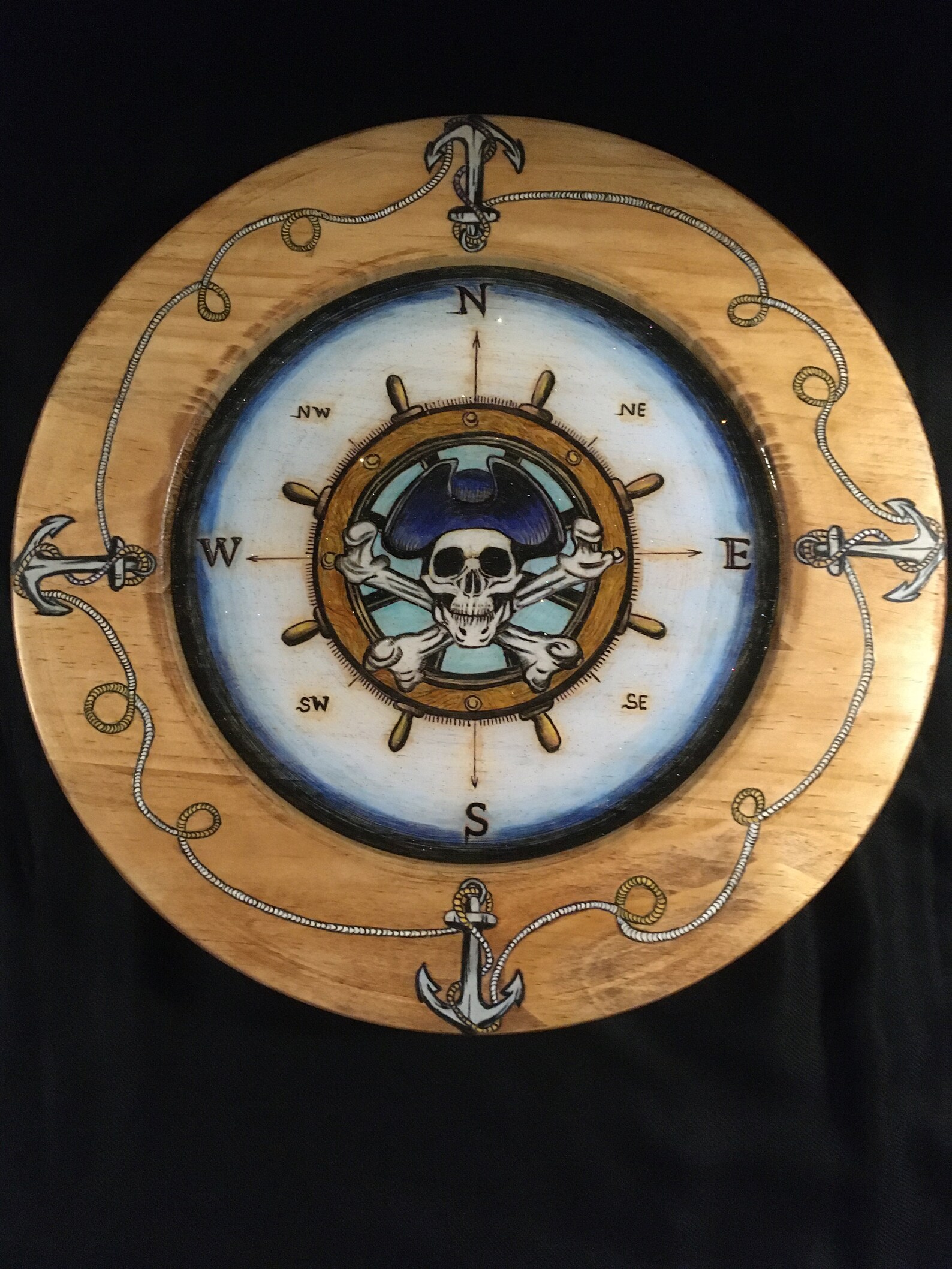 Handbemalte nautische faule Susan | Etsy