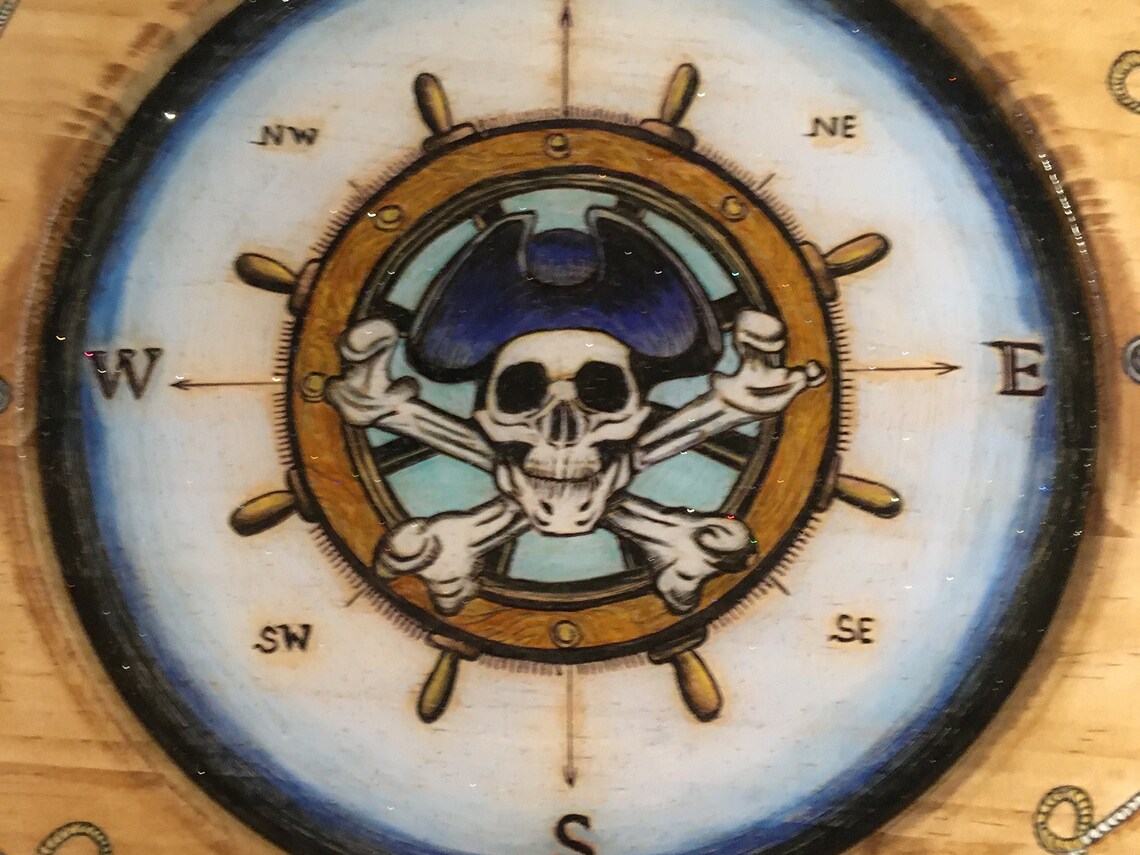 Handbemalte nautische faule Susan | Etsy