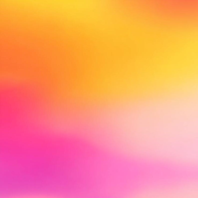 May include: A vibrant, abstract gradient background featuring a blend of warm colors. The image transitions from a bright yellow at the top, through orange, to a soft pink at the bottom, creating a smooth, blurred effect.