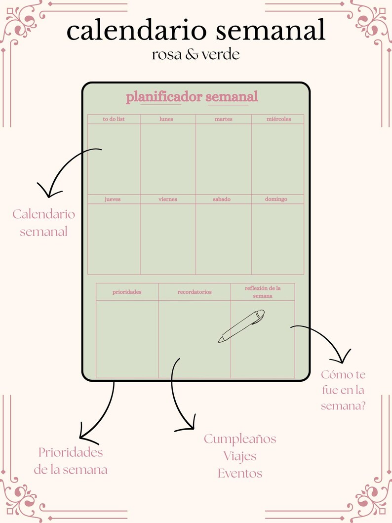 Calendrier Mural 18 Mois (janv. 2025 – Juin 2026) En Espagnol – Familial, Minimaliste, Avec Fixation