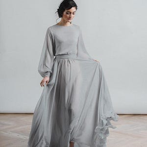 grey boho dress Gray boho chic summer boho wedding guest dress