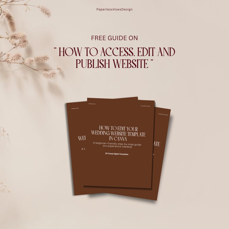 Espresso Brown Wedding Website Canva Template | Rsvp Form |how to Edit ...