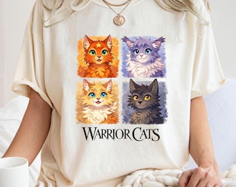 Warrior Cats Four Cats Unisex T Shirt: Cat Shirt, Cat Mom Gifts