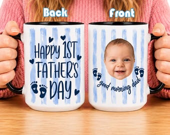 Personalized Baby Face Mug for New Dad, Custom Photo Mug, First Fathers Day Gift from Baby, Dad Gift, Best Dad Mug, Mug Father Day