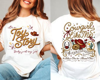 Comfort Colors Vintage Toy Story 5 Shirt, Cowgirl Like Me Shirt, Character Jessie Toy Story Shirt, WDW Disneyland Family Vacation Trip Tee