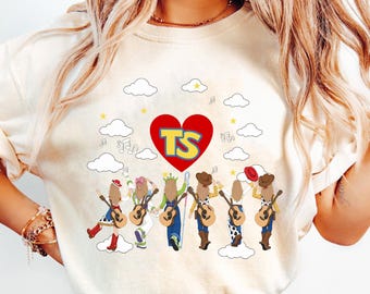 Comfort Colors Toy Story Shirt, Retro TS Shirt, Cute Cartoon Cowgirl Music Fan T-Shirt, Magical Family Vacation Shirt