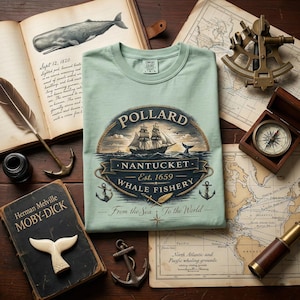 Pollard Family Nantucket Shirt | Vintage Whaling Heritage Tee | Nantucket Founding Families, Real Captain Ahab