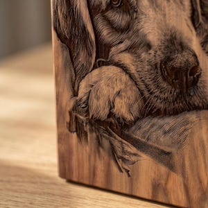 Personalized Wooden Dog Urn: Custom Pet Memorial Keepsake Box image 12