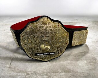 Crumrine Big Gold Wrestling Championship Belt Replica 4mm Zinc/Custom Name Big Gold Belt/wedding gift Belt/Custom name Belt