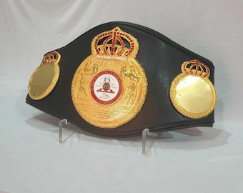 Réplica de cinturón de boxeo mundial WBA de alta calidad, talla para adulto / Cinturón WBA personalizado / Cinturón para regalo de boda / Libre de impuestos