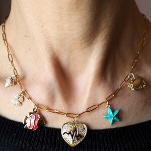 Collana A Strati In Oro 18k Con Ciondolo Stella Marina E Conchiglia, Regolabile 45-50 Cm, Gioiello Donna Bohémien Per Spiaggia