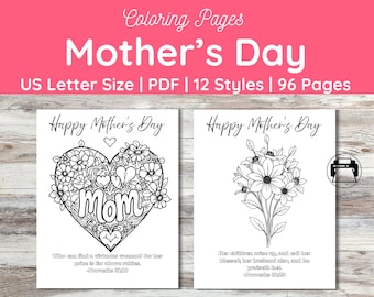Mother's Day Coloring Pages: 96 Printable Designs (PDF)
