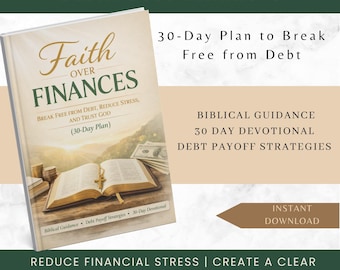 Christian Budget Planner | Debt Payoff Workbook | Faith Based Finance | Printable PDF | Biblical Money Management