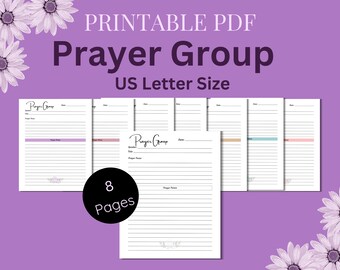 Prayer Group Printable: US Letter Journal Pages (PDF)
