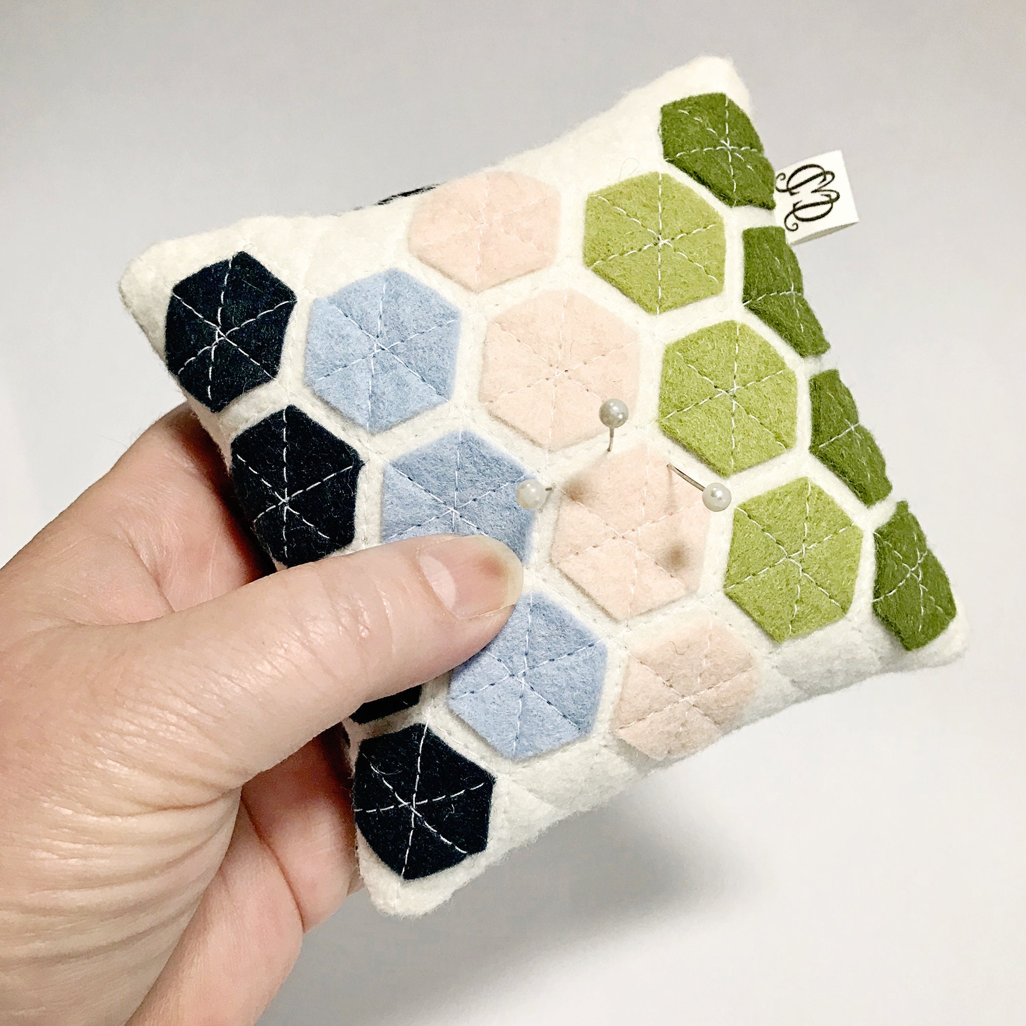 Pincushion Kit Wool Appliqué Kit Geometric Pincushion DIY Etsy