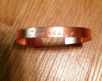 Copper Personalized Cuff Bracelet