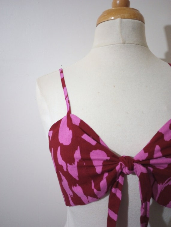 Ikat Berry Knotted Bralette - image 3