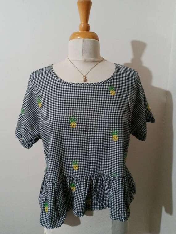 Gingham Pineapple Top - image 3
