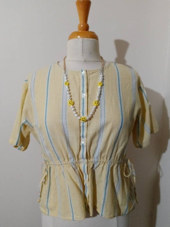 Sunny Yellow Striped Top - image 2